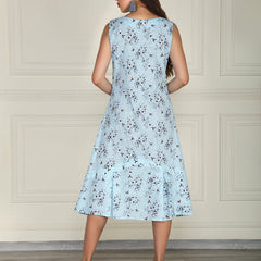Blue Print Dress