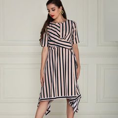Crep Stripes Dress